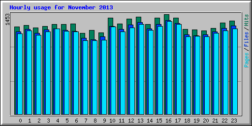 Hourly usage for November 2013